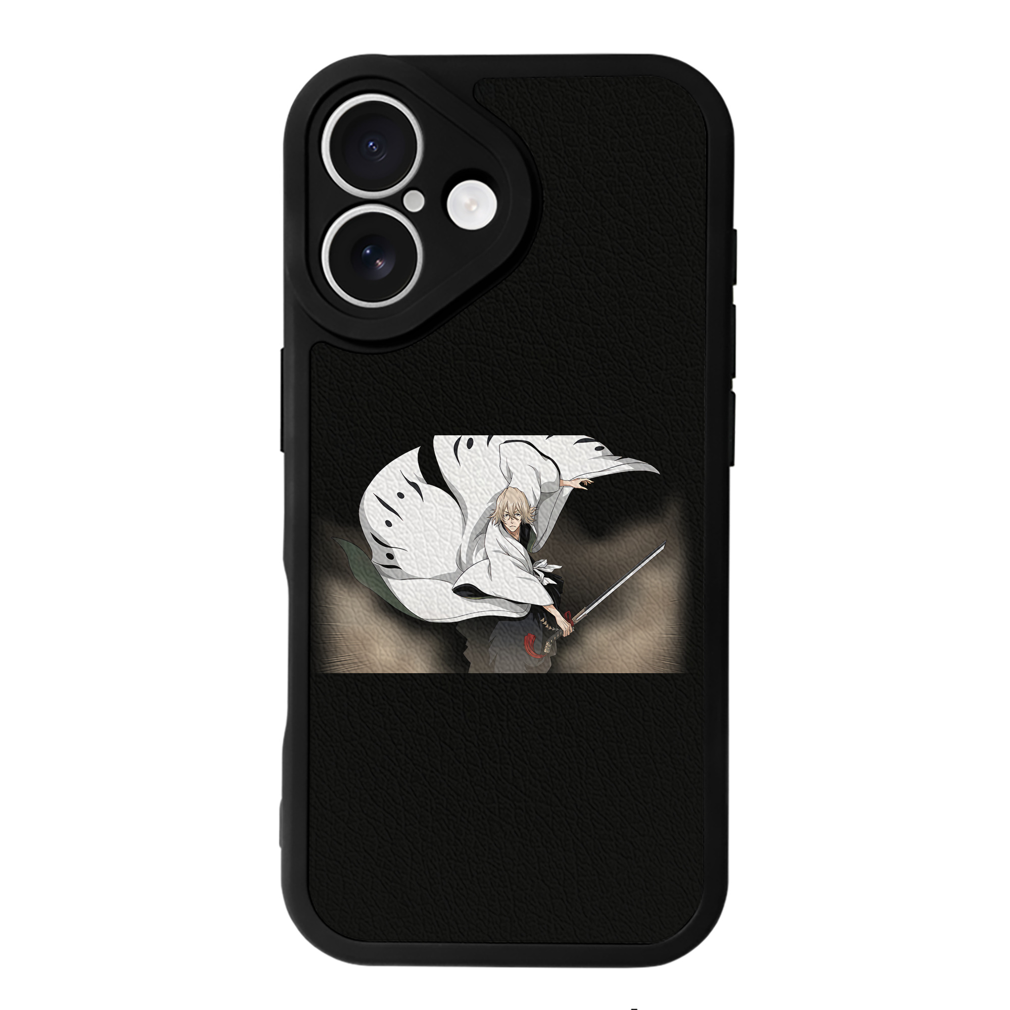 （画像用） "ブリーチ 浦原 喜助（うらはら きすけ） BLEACH Urahara Kisuke " 【iPhone 16シリーズ対応】シリコンスマホケース（レザー調） 材質：シリコン